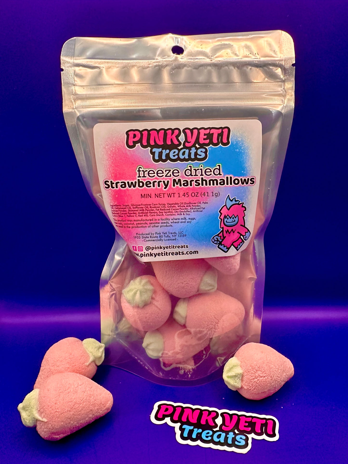 Freeze Dried Strawberry Marshmallows