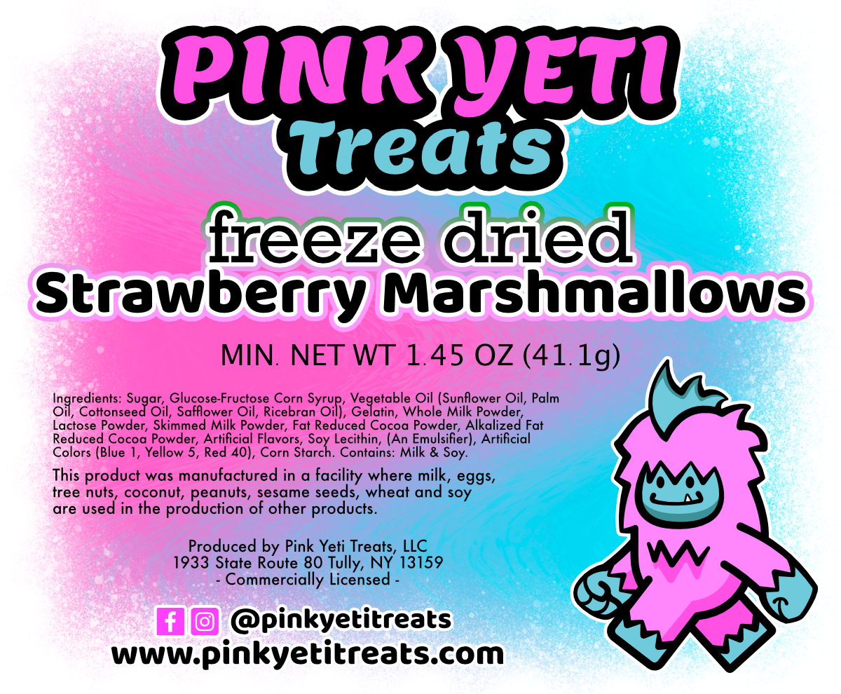 Freeze Dried Strawberry Marshmallows