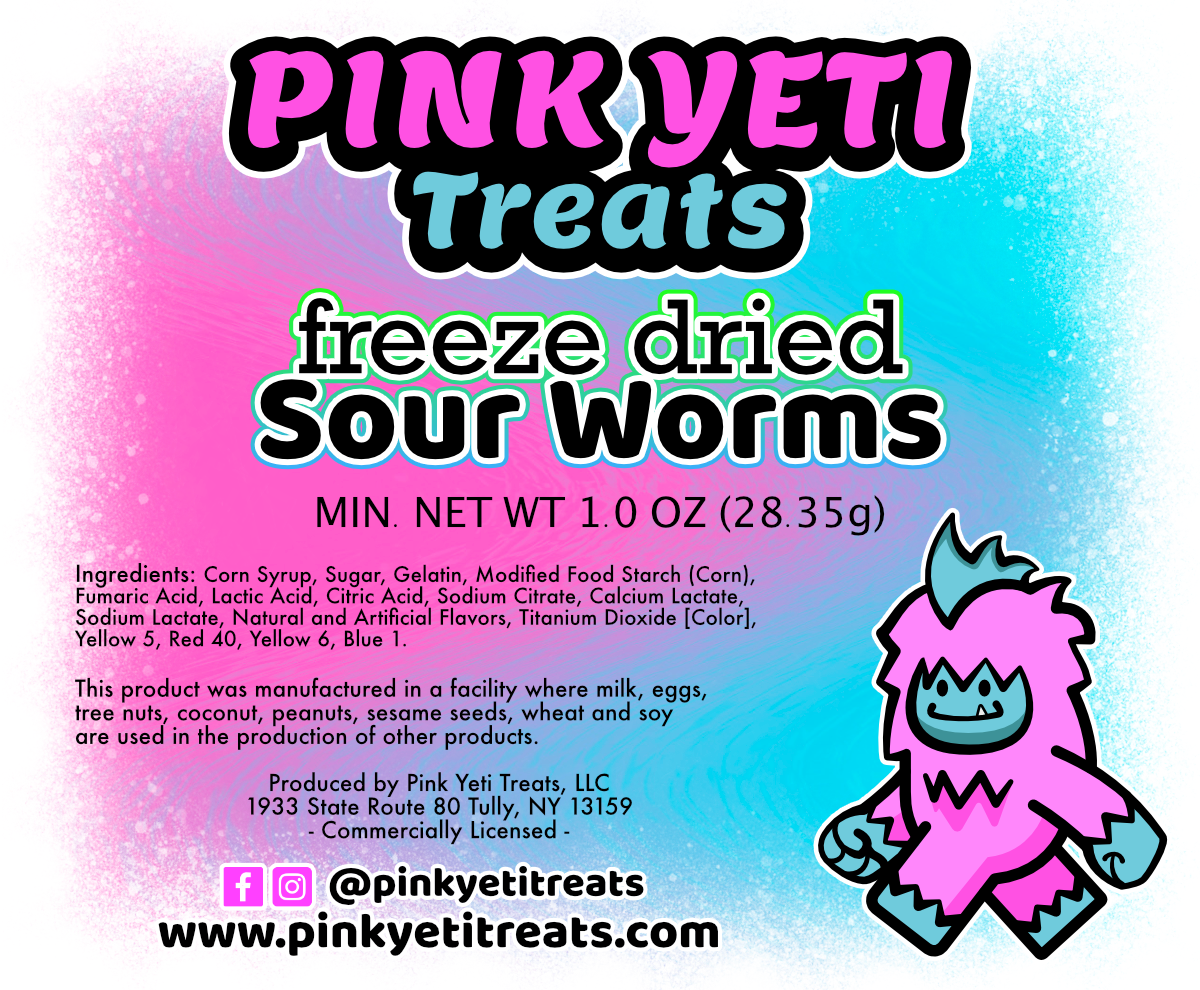 Freeze Dried Sour Worms